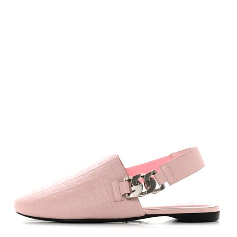 givenchy slingback|GIVENCHY Calfskin G Chain Slingback Mules 37.5 Pink.